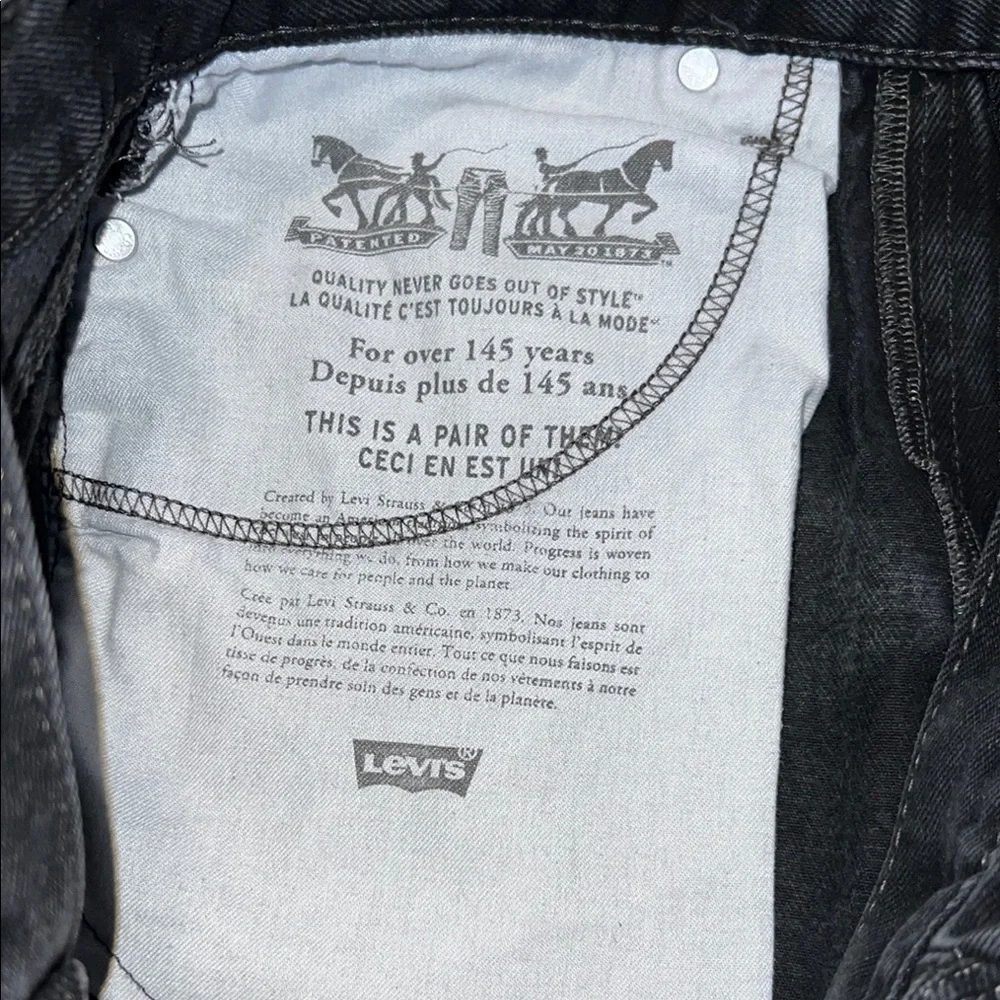 EUC - 505 Red Tab Levi's Black Denim Jeans - Picture 10 of 13